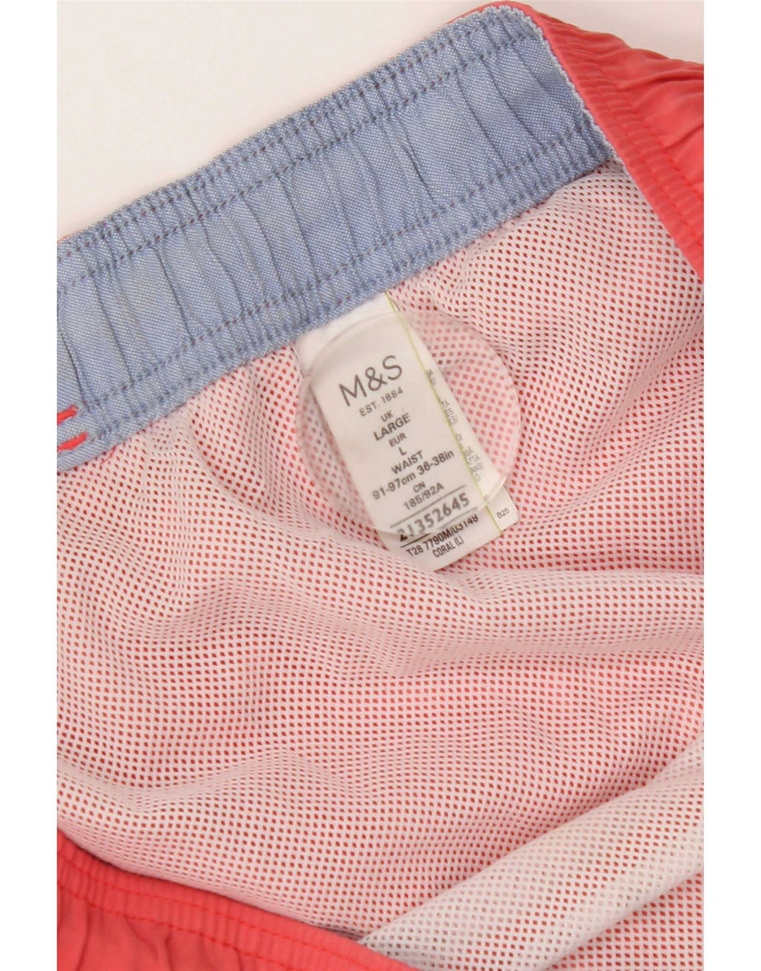 Pantaloncini da bagno da uomo Marks & Spencer grandi in cotone rosa