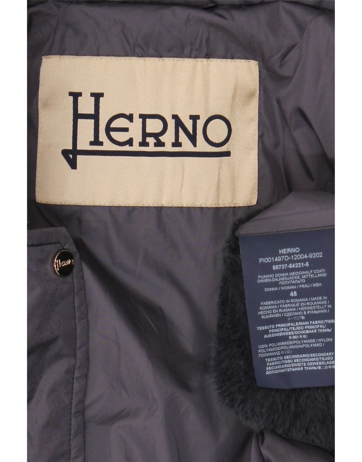 Cappotto imbottito oversize con cappuccio Herno da donna IT 48 XL grigio poliammide