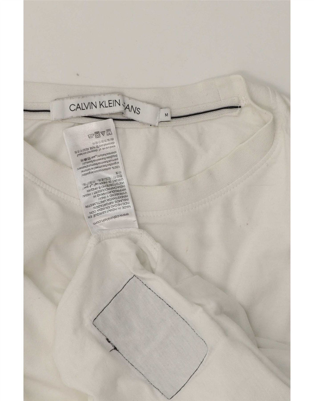 T-shirt da uomo Calvin Klein Jeans Top in cotone bianco medio