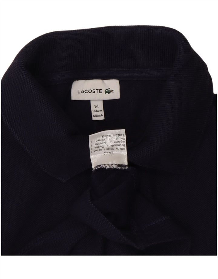 Polo Lacoste da bambino 13-14 anni in cotone blu navy