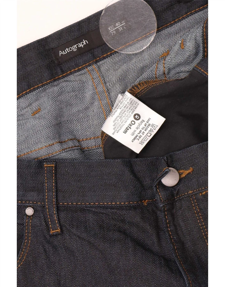 Jeans dritti autografi da uomo Marks & Spencer W40 L31 cotone blu navy