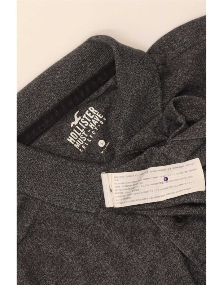 Polo Hollister da uomo piccola in cotone grigio
