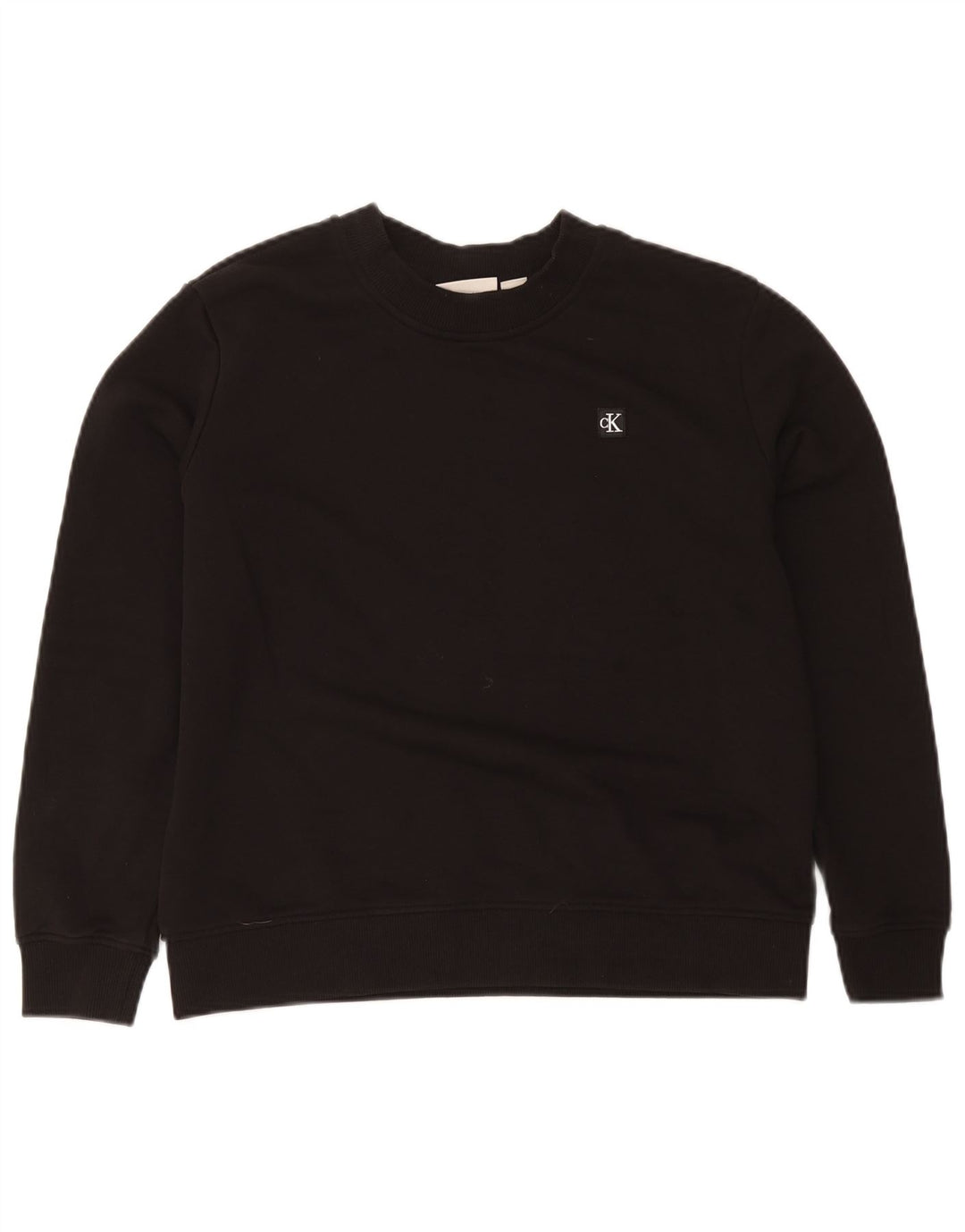 Felpa da donna Calvin Klein Jeans Jumper UK 14 cotone nero medio