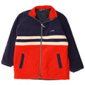 Giacca in pile vintage da uomo UK 40 grande color block blu navy