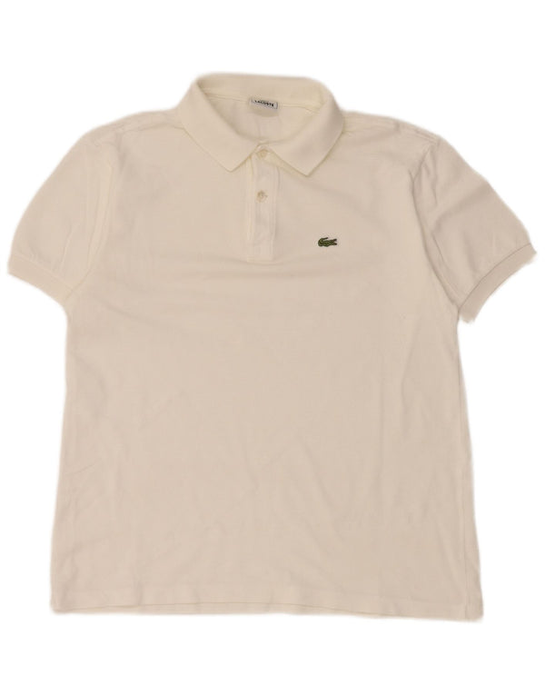 LACOSTE Boys Polo Shirt 15-16 Years White Cotton