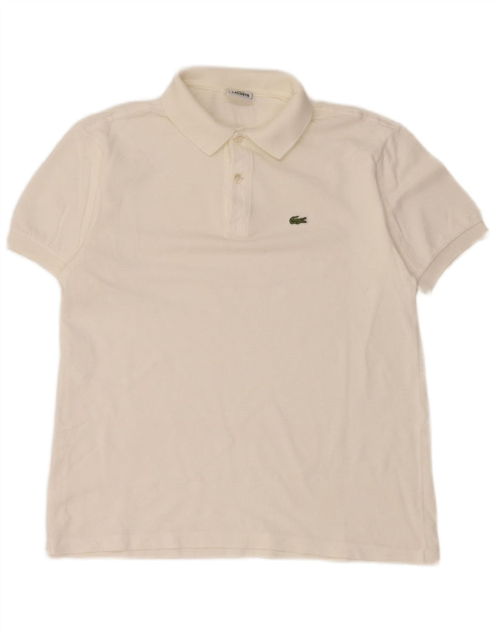 Polo LACOSTE da bambino 15-16 anni in cotone bianco
