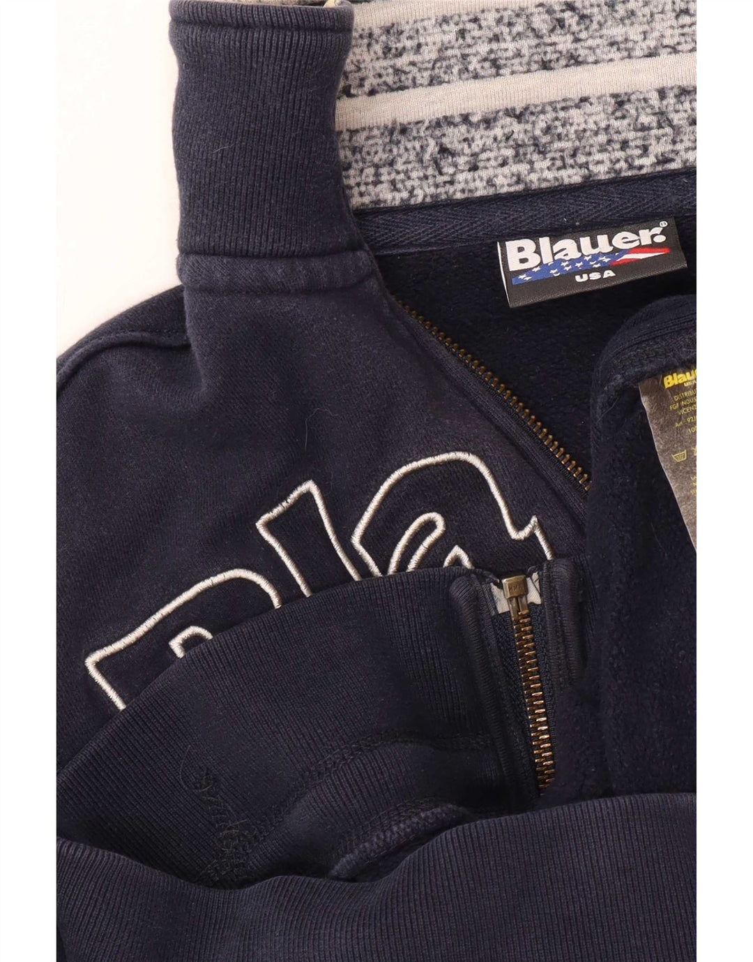 Blauer Giacca da ginnastica da donna con grafica Top Jacket UK 14 Large Blu Navy in cotone