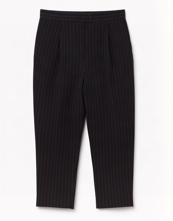 Pantaloni da abito con pegging Capri da donna Cos EU 36 Small W30 L21 Blu navy a righe