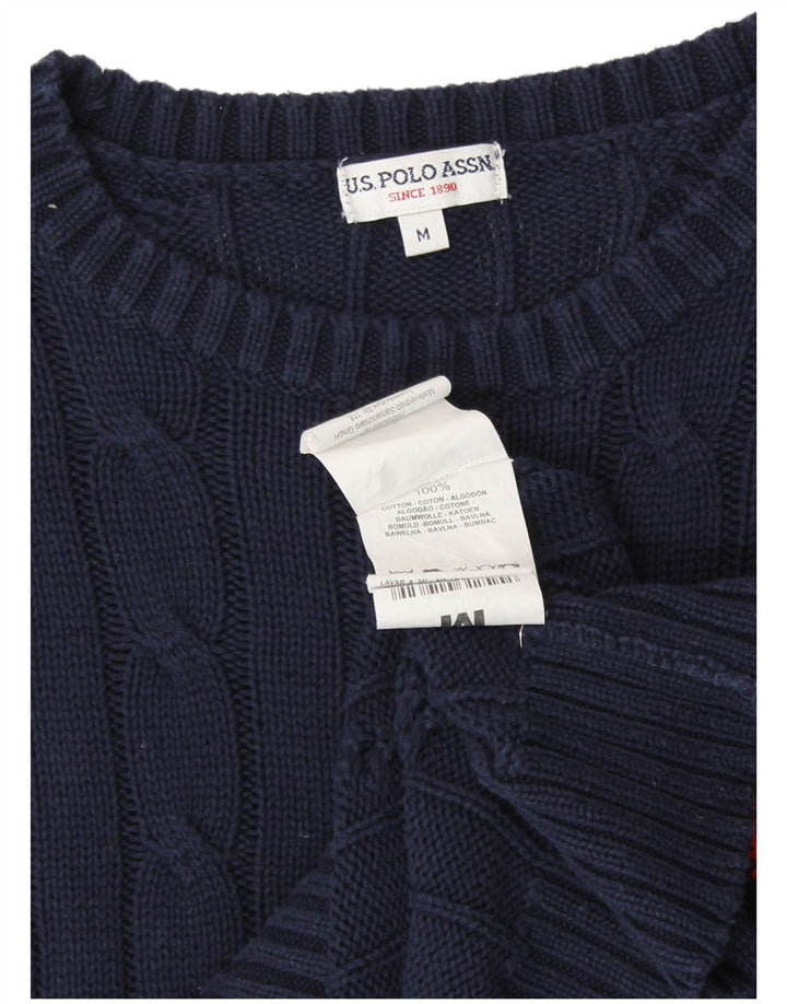 POLO ASSN. Maglione maglione girocollo da donna UK 14 Blu navy medio
