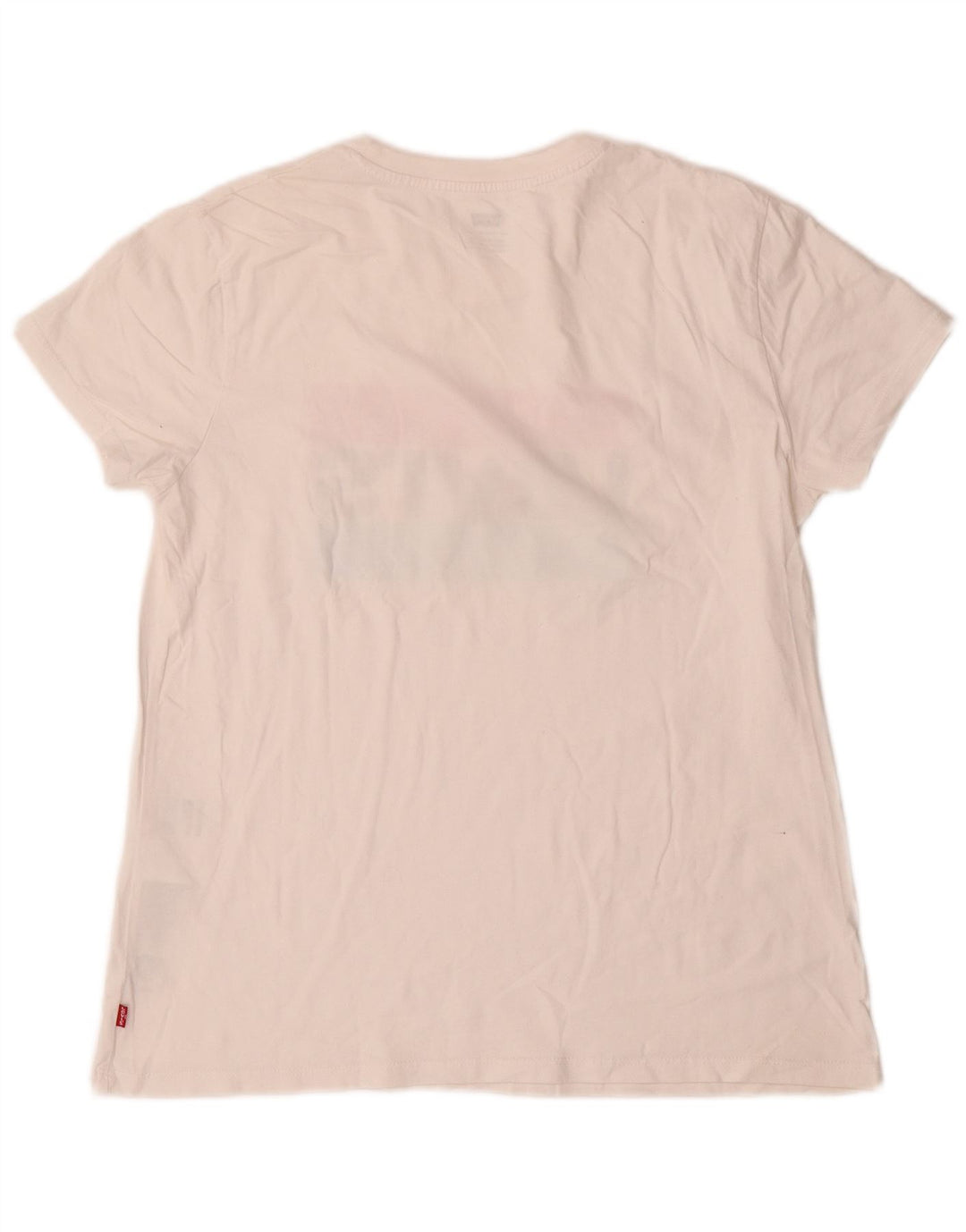 Levi's T-shirt grafica da donna Top UK 16 Large in cotone bianco sporco