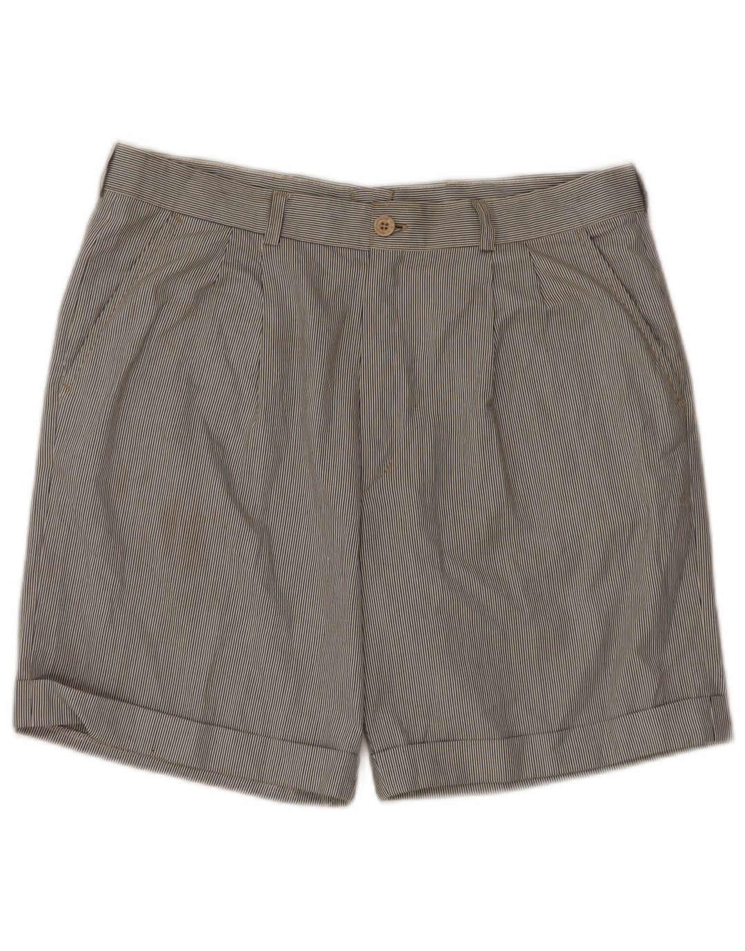 Pantaloncini chino con pegging da uomo VINTAGE IT 52 XL W34 Gessato multicolore