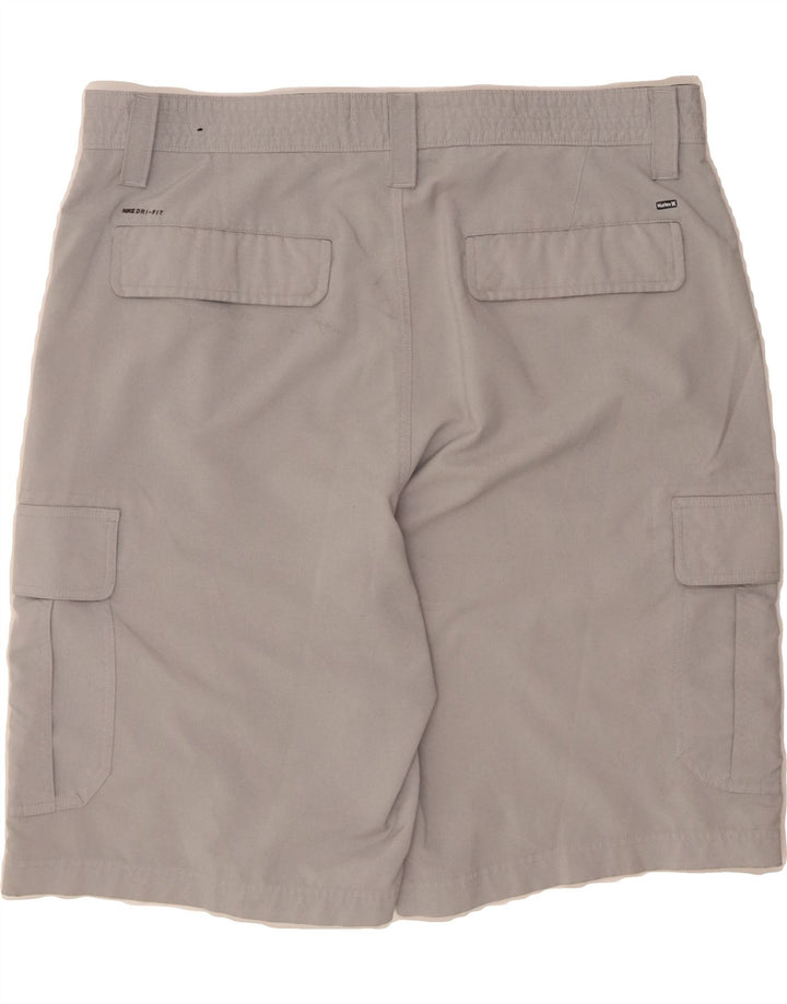 HURLEY Mens Cargo Shorts W38 XL Grey Polyester Vintage Hurley and Second-Hand Hurley from Messina Hembry 
