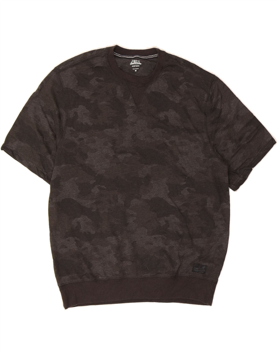 IZOD Mens Relaxed Classics Sweatshirt Jumper Medium Grey Camouflage Vintage Izod and Second-Hand Izod from Messina Hembry 