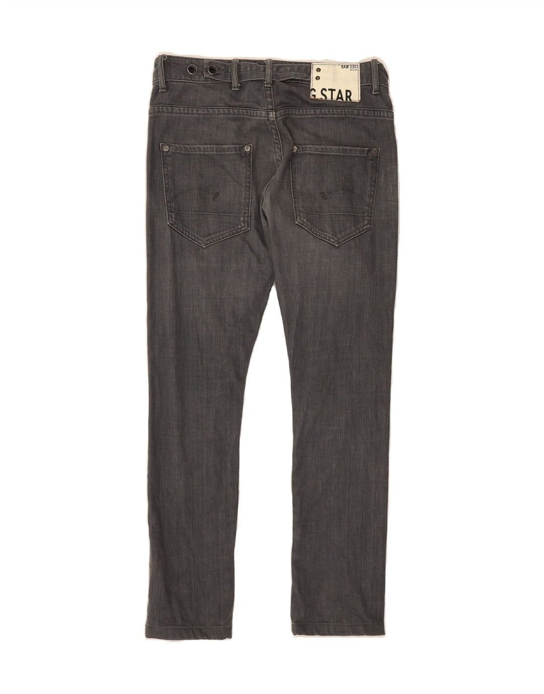 G-STAR Mens 3301 Slim Jeans W31 L29 Grey Cotton Vintage G-Star and Second-Hand G-Star from Messina Hembry 