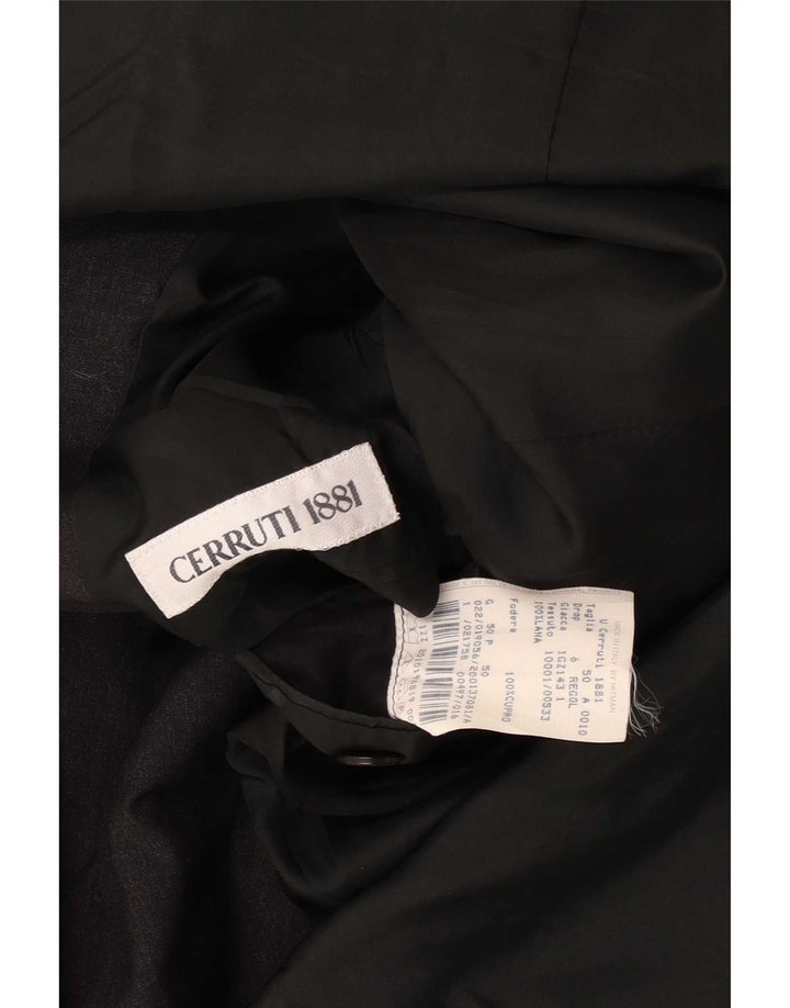 Giacca blazer da uomo a 3 bottoni Cerruti 1881 IT 50 Large in lana nera