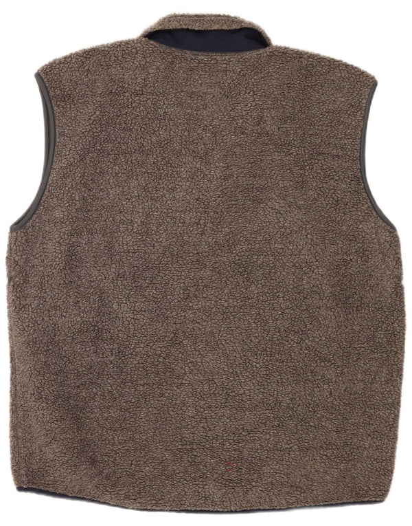 Gilet in pile da uomo Carrera UK 40 grande marrone retrò