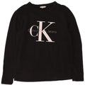 CALVIN KLEIN JEANS Felpa con grafica da uomo Maglione piccolo in cotone nero