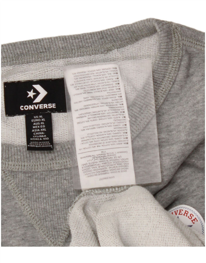CONVERSE Felpa da donna Maglione UK 18 XL Cotone grigio