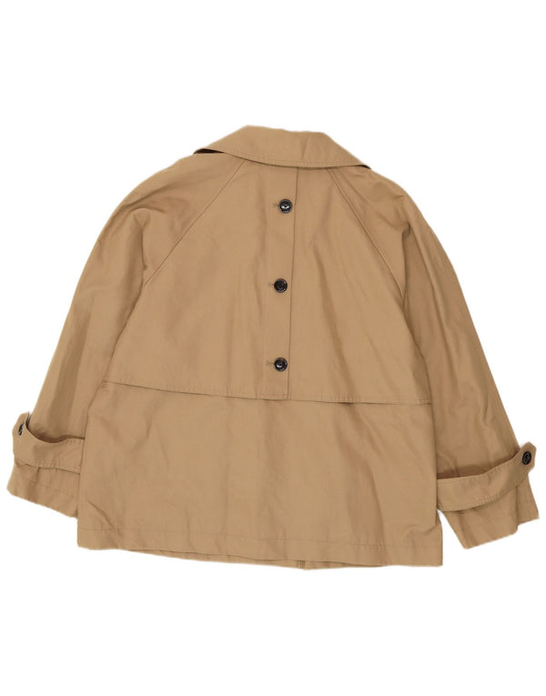 Trench corto oversize da donna Massimo Dutti UK 14 Cotone beige medio