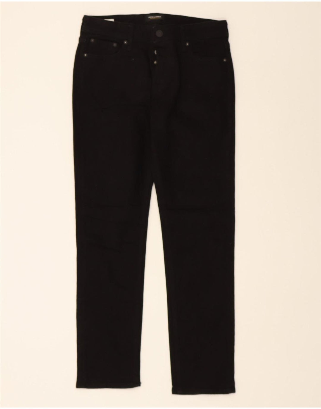JACK & JONES Mens Straight Jeans W31 L29 Black Cotton Vintage Jack & Jones and Second-Hand Jack & Jones from Messina Hembry 