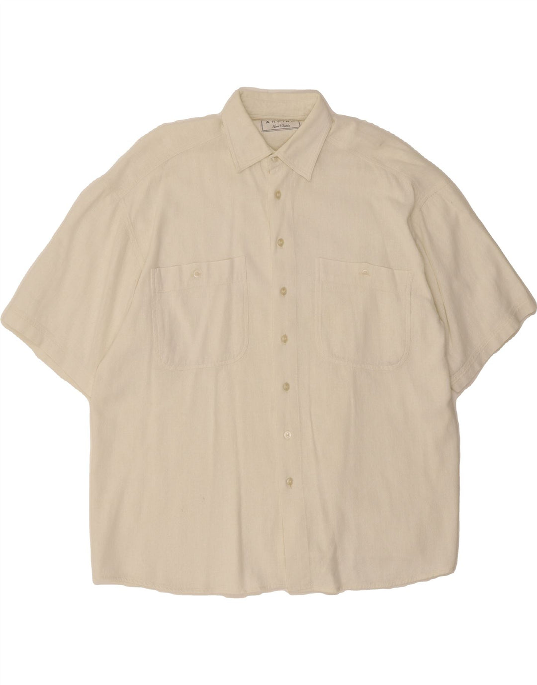 ARPINO Mens Short Sleeve Shirt SIze 16 1/2 41/42  Large White Vintage Arpino and Second-Hand Arpino from Messina Hembry 