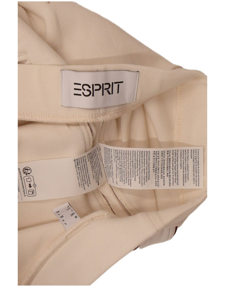Pantaloni chino slim da donna Esprit grandi W32 L29 cotone bianco