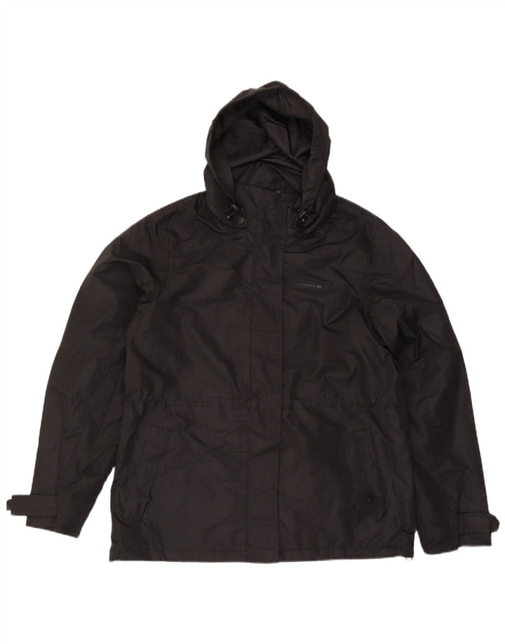 Giacca antipioggia con cappuccio da donna Mountain Warehouse UK 14 grande poliestere nero