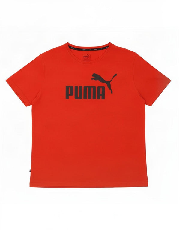 T-shirt grafica da uomo Puma XL rossa in cotone