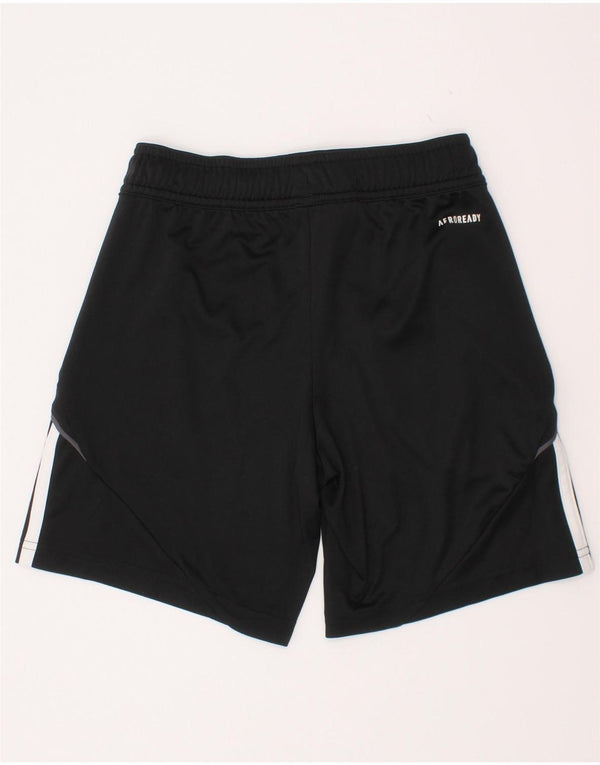 Pantaloncini sportivi Adidas Aeroready da ragazzo 9-10 anni in poliestere nero