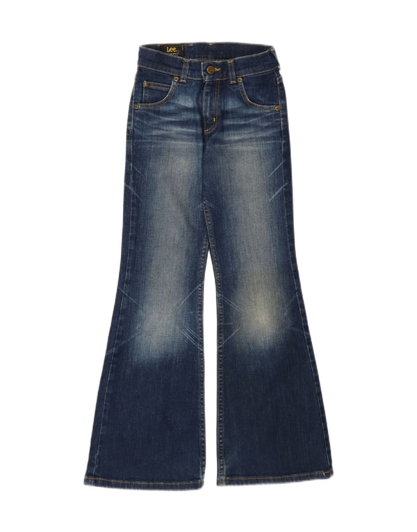 Jeans svasati Lee Girls lavaggio acido 9-10 anni W22 L27 cotone blu