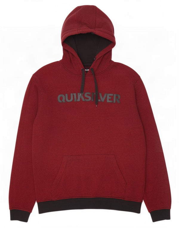 Felpa con cappuccio grafica da uomo Quiksilver XL Borgogna color block