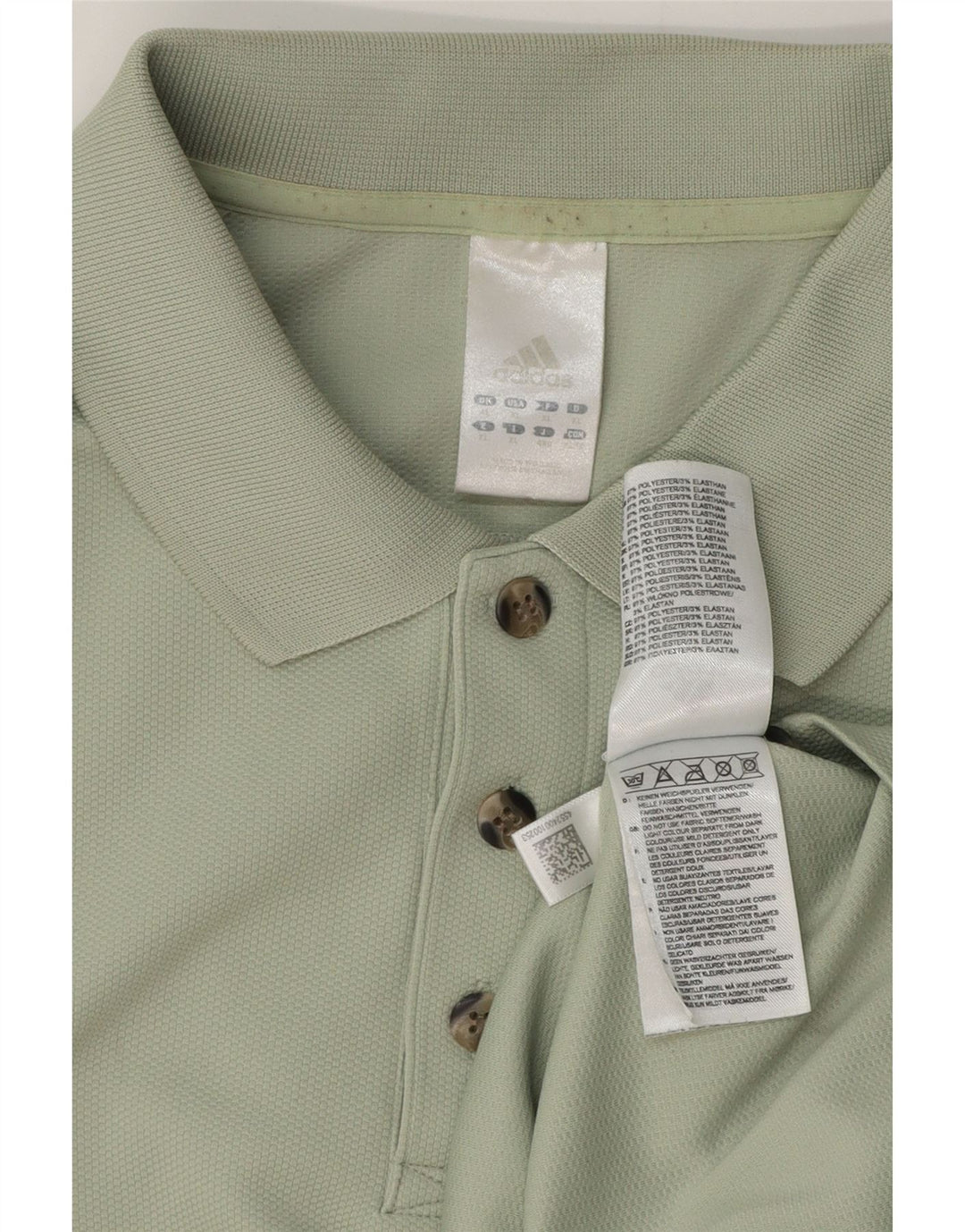 Polo ADIDAS da uomo XL verde poliestere
