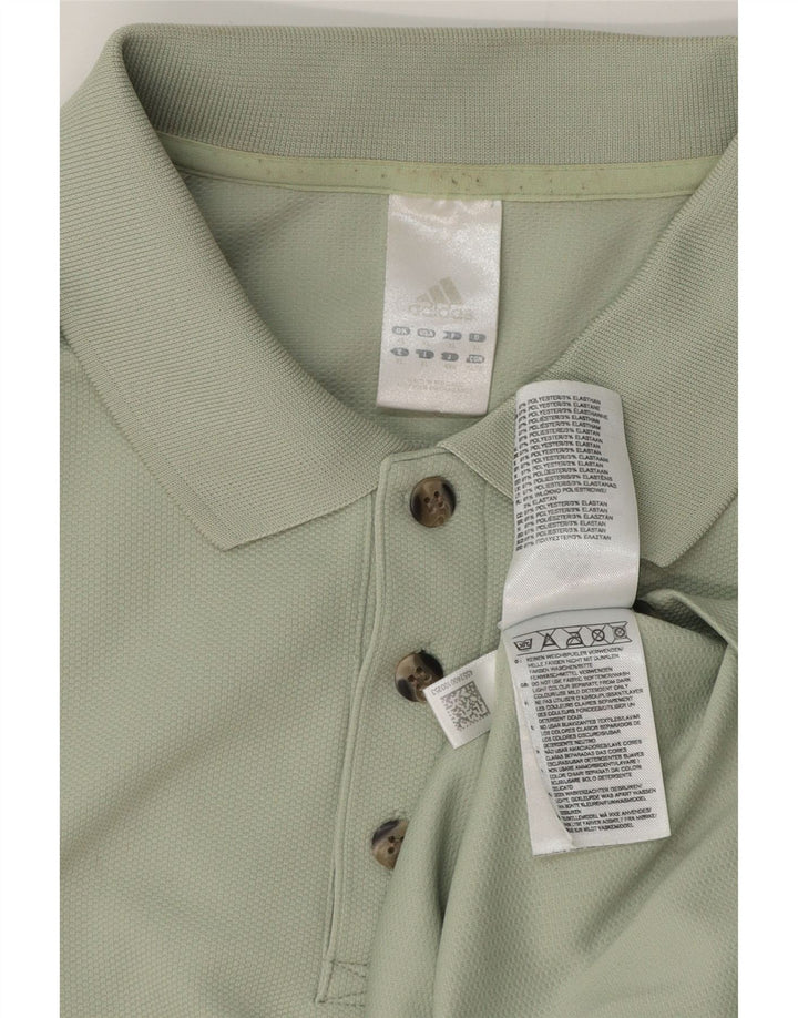 Polo ADIDAS da uomo XL verde poliestere