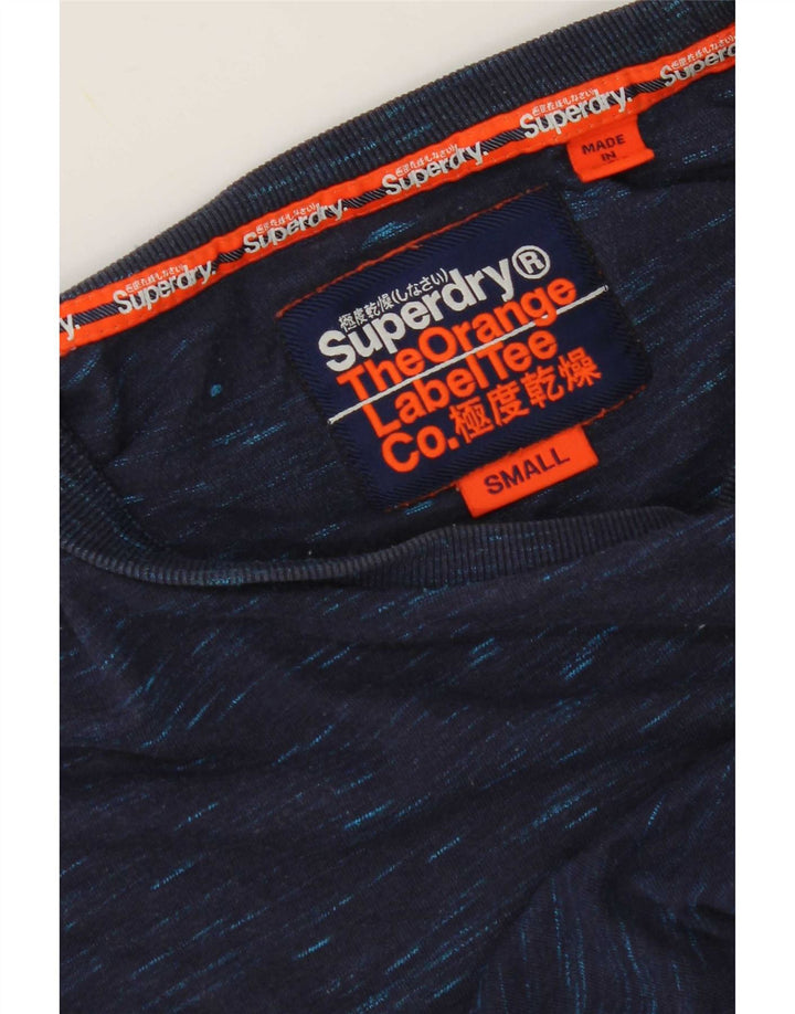 T-shirt da uomo Superdry Top Small blu navy screziato