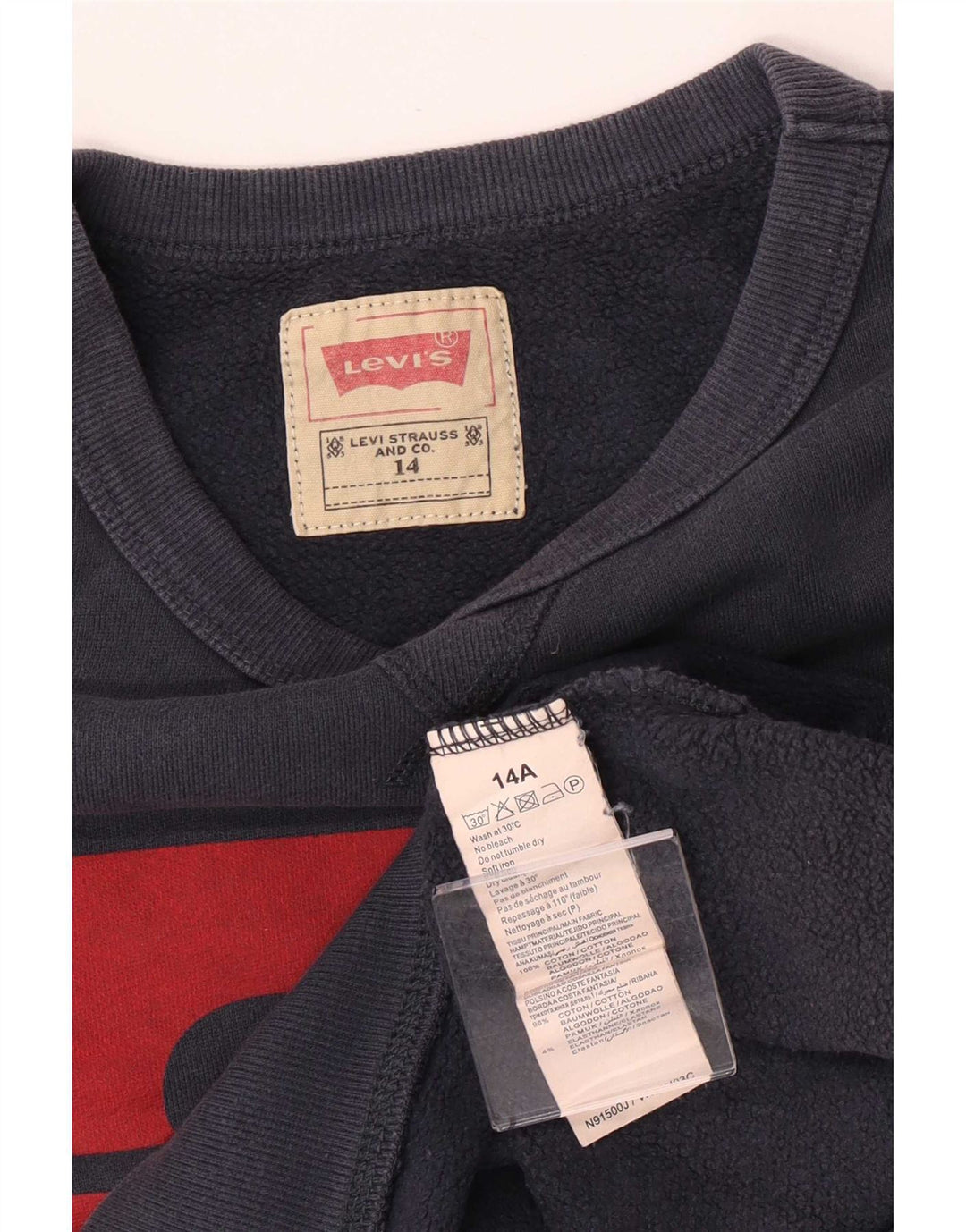 Felpa Levi's da ragazzo con vestibilità regolare grafica, 13-14 anni, blu navy