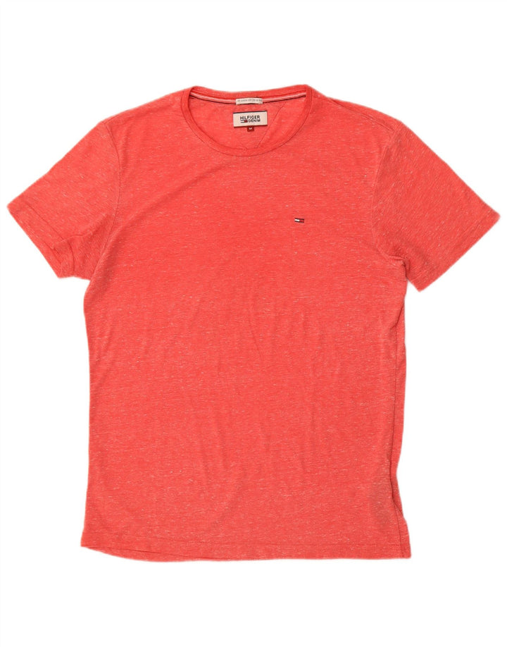 T-shirt da uomo Tommy Hilfiger Top in poliestere chiazzato rosso medio
