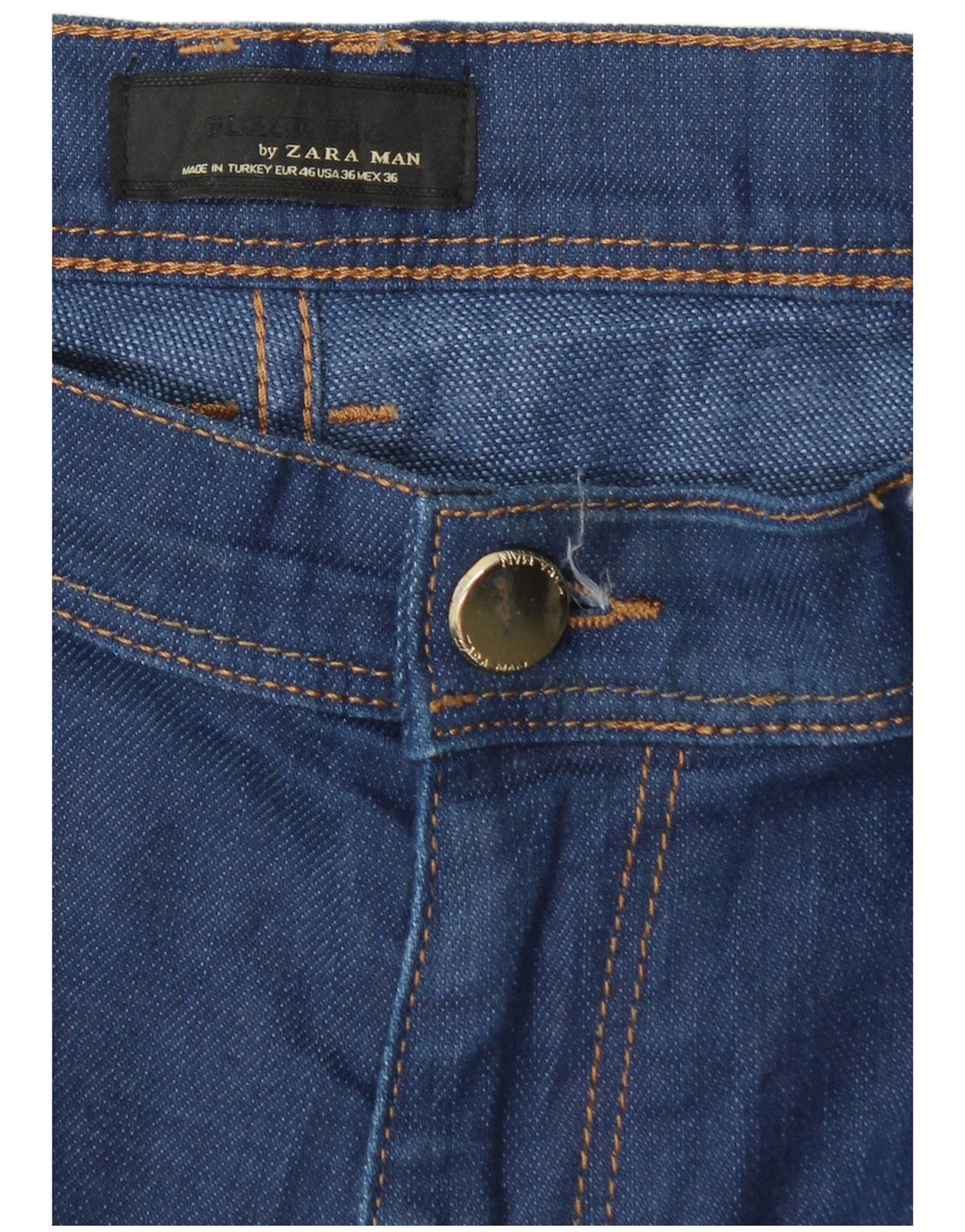 Jeans slim da uomo Zara EU 46 XL W36 L34 Blu