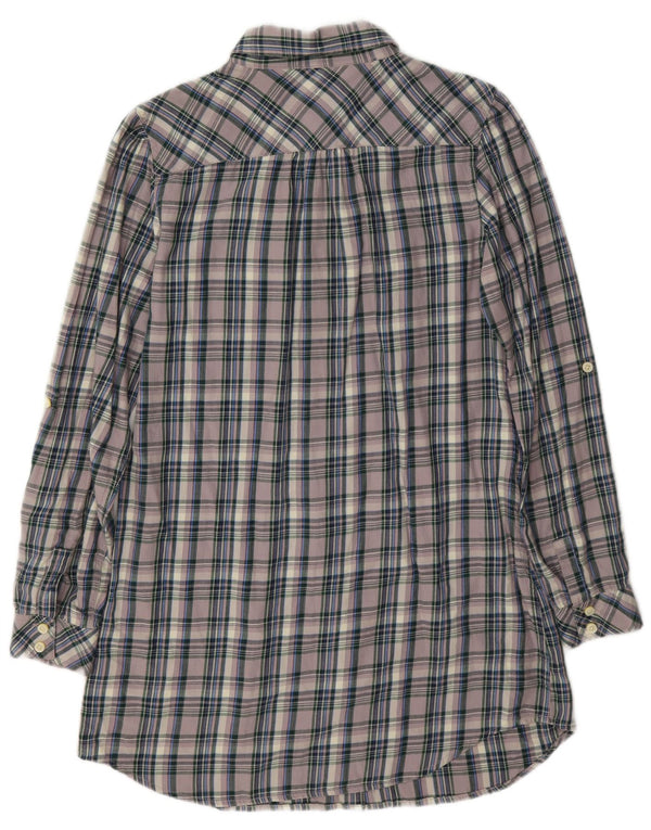 Abito camicia in flanella da donna Levi's UK 10 piccolo cotone a quadri viola
