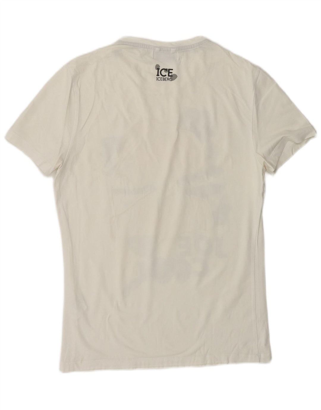 T-shirt grafica da uomo ICEBERG Top in cotone bianco medio