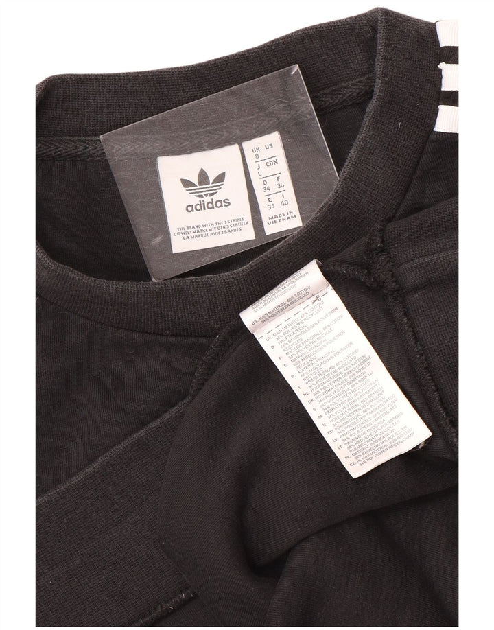Felpa oversize da donna Adidas Jumper UK 8 Small Black Cotton