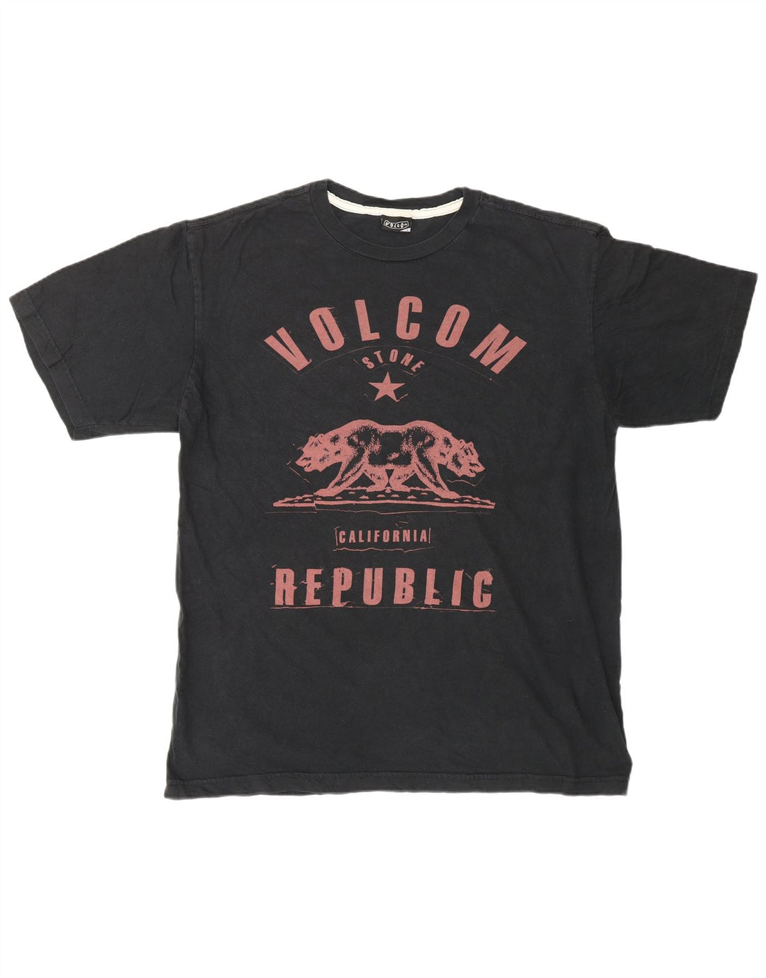 T-shirt grafica da uomo VOLCOM Top grande nera