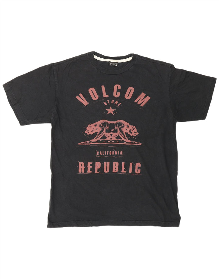 T-shirt grafica da uomo VOLCOM Top grande nera