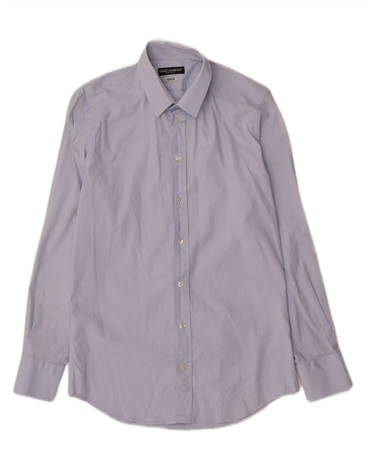 Camicia da uomo Dolce & Gabbana taglia 15 1/2 39 blu medio