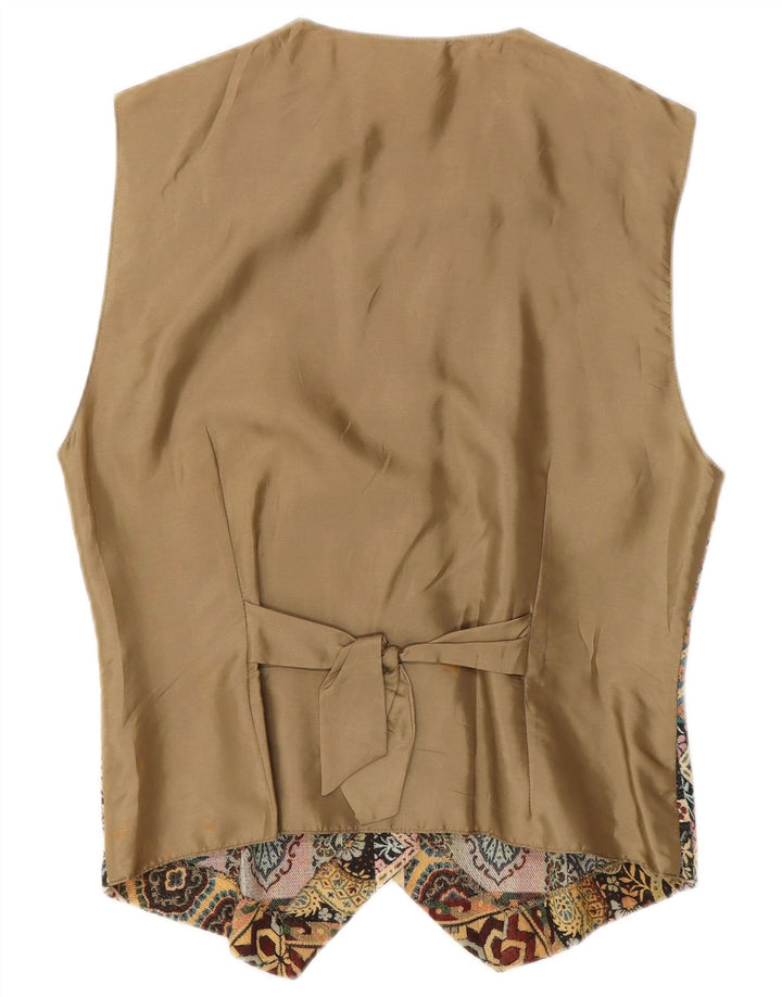 Gilet da donna VINTAGE UK 12 Poliestere Paisley beige medio