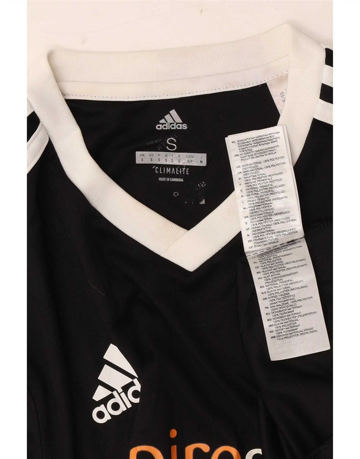 Maglietta grafica Adidas Climalite da uomo, piccola, in poliestere nero
