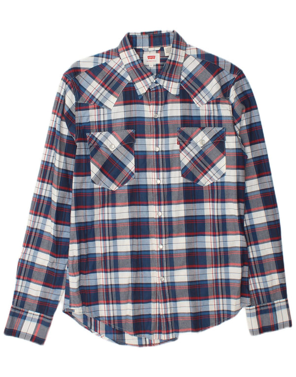 Camicia da uomo Levi's a quadri piccoli blu