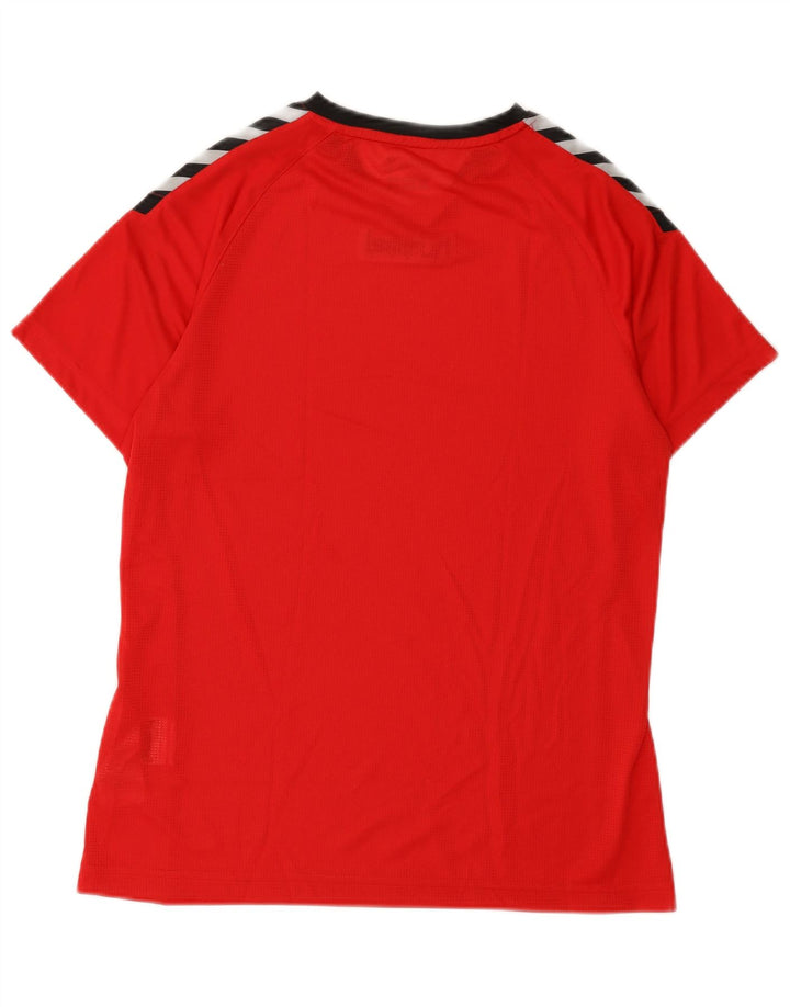 T-shirt grafica da uomo Hummel Top grande in poliestere rosso
