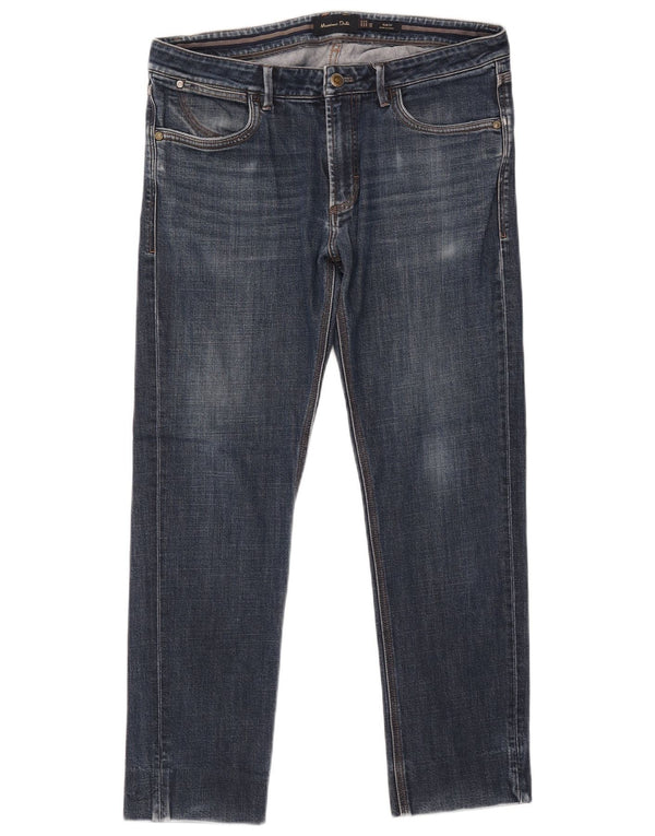 MASSIMO DUTTI Jeans slim da uomo EU 42 Large W34 L27 Cotone blu