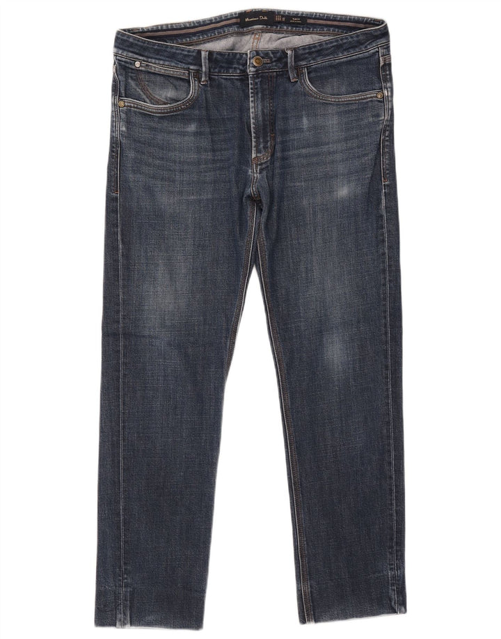 MASSIMO DUTTI Jeans slim da uomo EU 42 Large W34 L27 Cotone blu