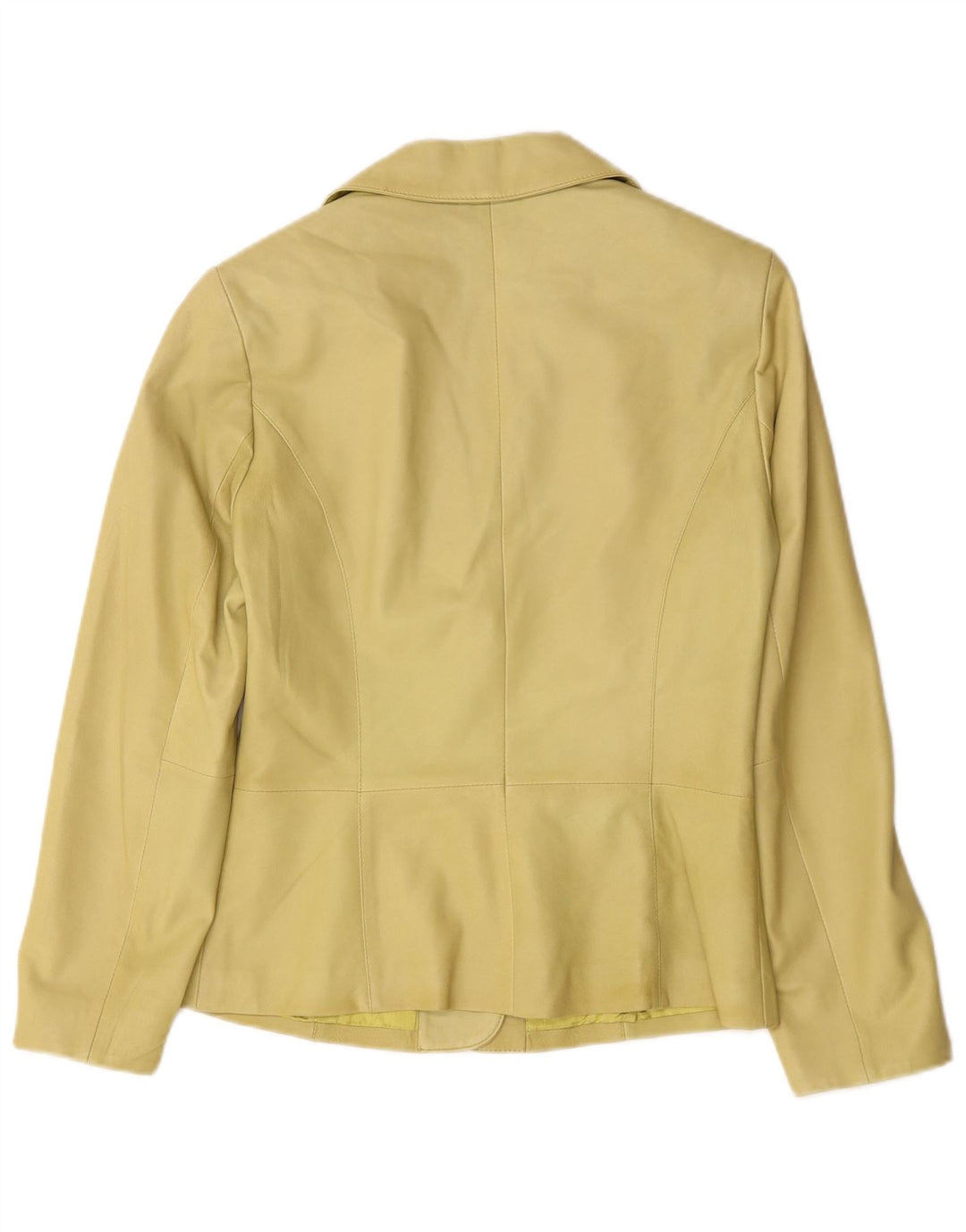 Giacca blazer in pelle da donna a 3 bottoni Elegance UK 10 piccola in pelle verde